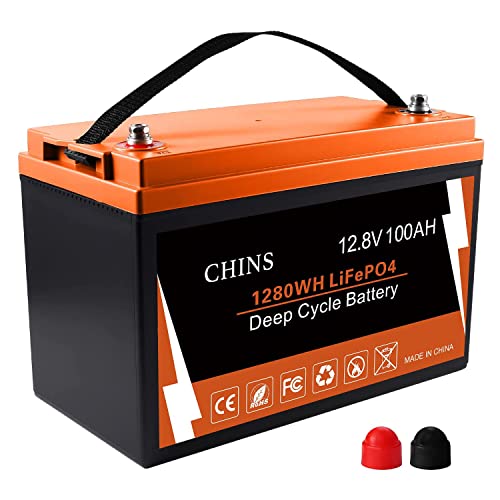 CHINS 12V 100Ah LiFePO4 Battery (Bluetooth, Low-Temp Charging)