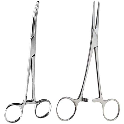 Hemostat Forceps Set (7" Straight + Curved)