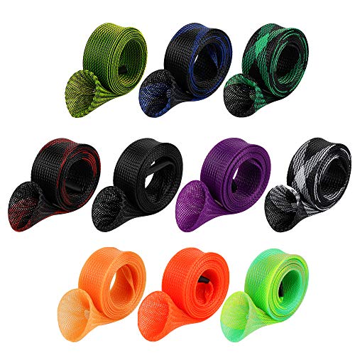 10Pcs Rod Sock Fishing Rod Sleeve Rod Cover Braided Mesh Rod Protector